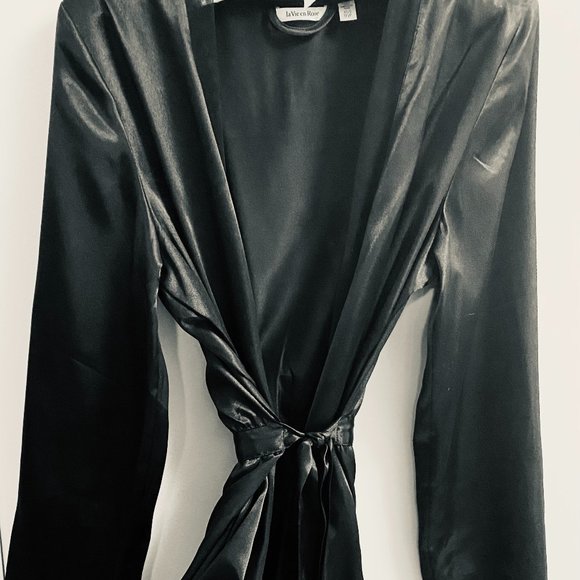 La Vie en Rose Satin Robe - Picture 4 of 6